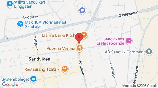 Apartments for rent i Sandviken - kort over placeringen