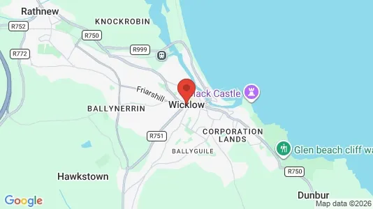Apartments for rent i Wicklow - kort over placeringen