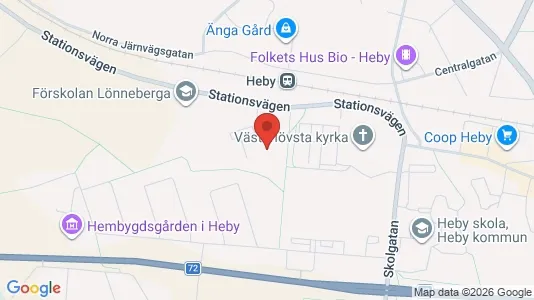 Apartments for rent i Heby - kort over placeringen