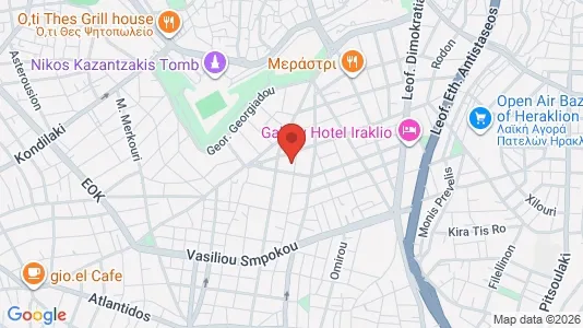 Apartments for rent i Heraklion - kort over placeringen