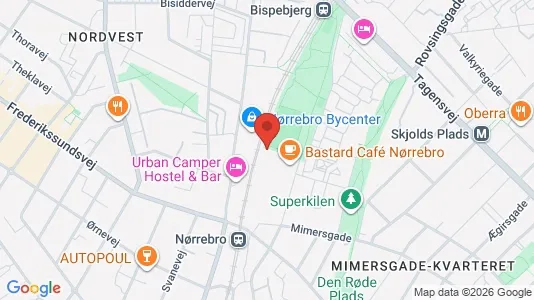 Apartments for rent i Nørrebro - kort over placeringen