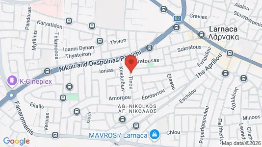 Apartments for rent i Larnaca - kort over placeringen