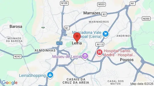 Apartments for rent i Leiria - kort over placeringen