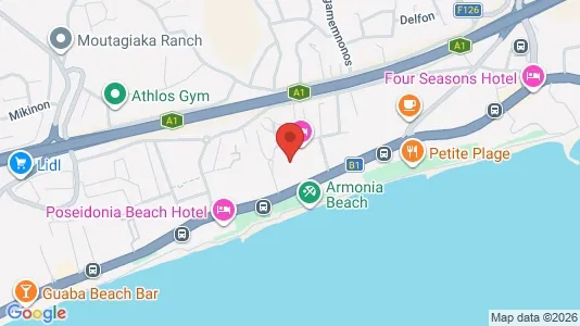 Apartments for rent i Agios Tychon Touristiki Periochi - kort over placeringen