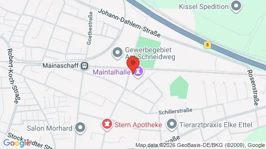 Apartments for rent i Aschaffenburg - kort over placeringen