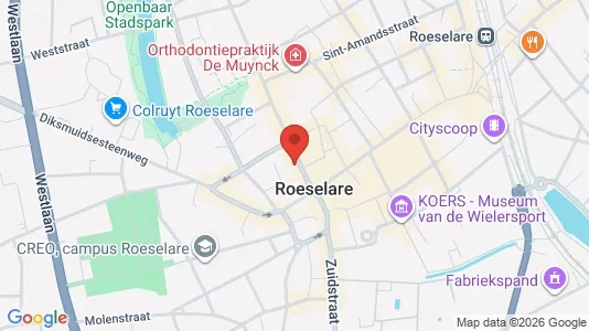 Apartments for rent i Roeselare - kort over placeringen
