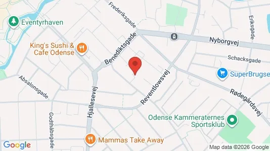 Apartments for rent i Odense C - kort over placeringen