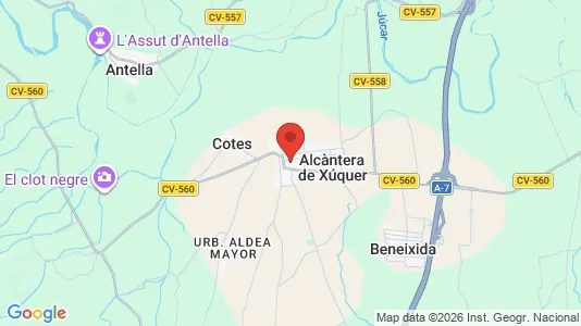 Houses for rent i Càrcer - kort over placeringen