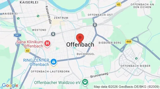 Apartments for rent i Offenbach - kort over placeringen
