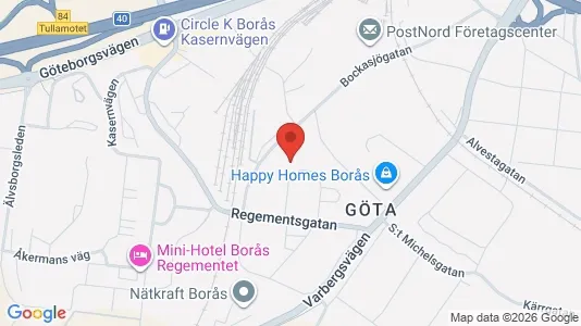 Apartments for rent i Borås - kort over placeringen