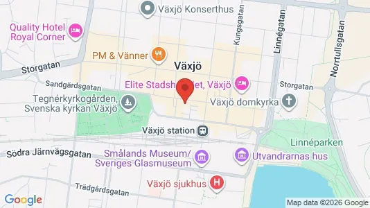 Apartments for rent i Växjö - kort over placeringen
