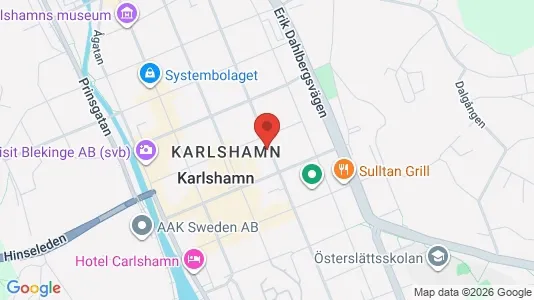 Apartments for rent i Karlshamn - kort over placeringen