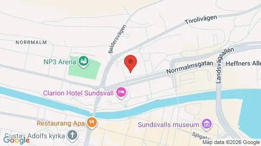 Apartments for rent i Sundsvall - kort over placeringen