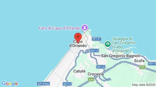 Apartments for rent i Capo d'Orlando - kort over placeringen