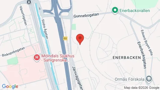 Apartments for rent i Mölndal - kort over placeringen