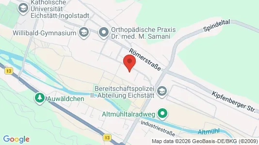 Apartments for rent i Eichstätt - kort over placeringen