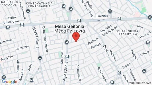 Apartments for rent i Mesa Geitonia - kort over placeringen