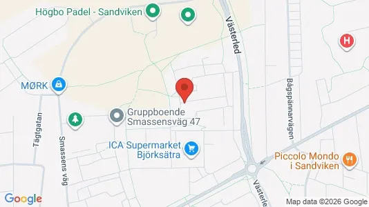 Apartments for rent i Sandviken - kort over placeringen