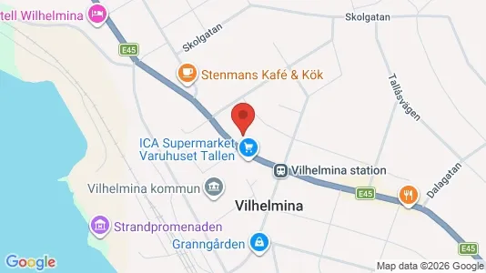 Apartments for rent i Vilhelmina - kort over placeringen