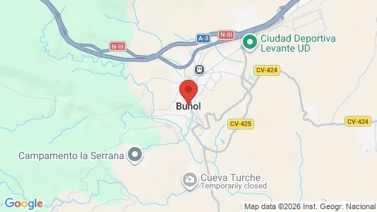 Houses for rent i Buñol - kort over placeringen