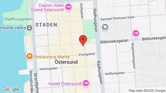 Apartments for rent i Östersund - kort over placeringen