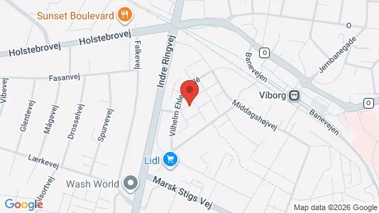Apartments for rent i Viborg - kort over placeringen