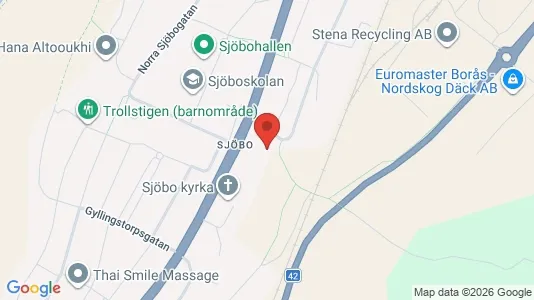 Apartments for rent i Borås - kort over placeringen