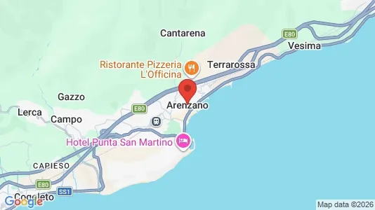 Apartments for rent i Arenzano - kort over placeringen
