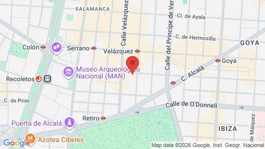 Apartments for rent i Madrid Salamanca - kort over placeringen