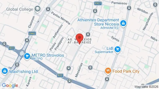 Apartments for rent i Nicosia Strovolos - kort over placeringen