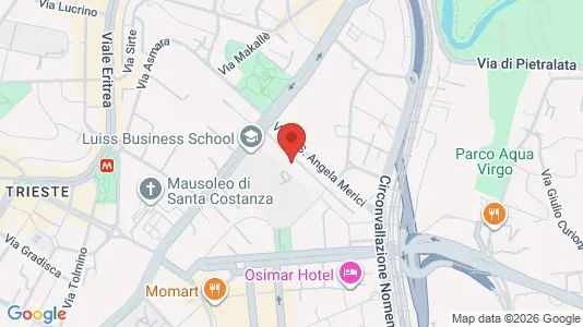 Apartments for rent i Roma Municipio II – Parioli/Nomentano - kort over placeringen