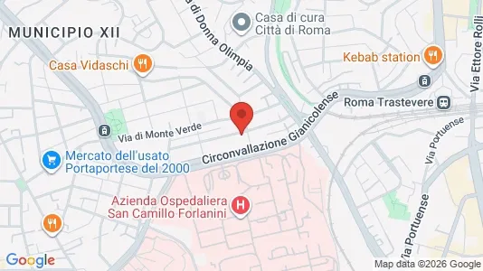 Apartments for rent i Roma Municipio XII – Monte Verde - kort over placeringen