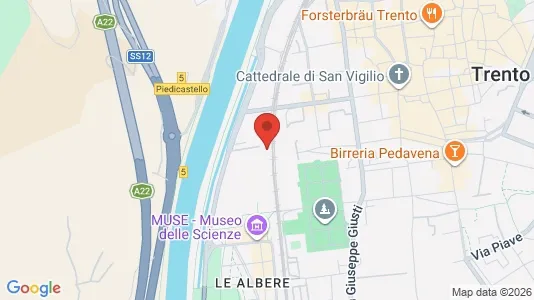 Rooms for rent i Trento - kort over placeringen