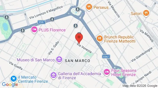 Apartments for rent i Florence - kort over placeringen