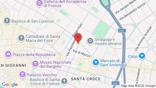 Apartments for rent i Florence - kort over placeringen