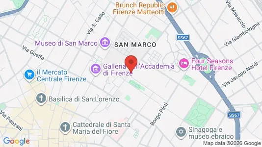 Apartments for rent i Florence - kort over placeringen