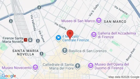 Apartments for rent i Florence - kort over placeringen