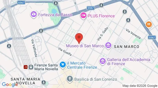 Apartments for rent i Florence - kort over placeringen