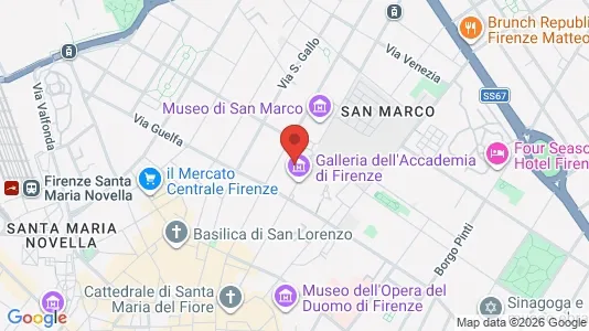 Apartments for rent i Florence - kort over placeringen