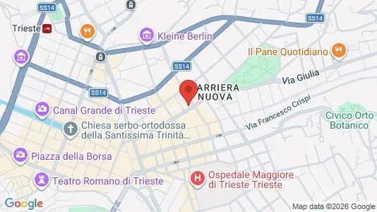 Apartments for rent i Trieste - kort over placeringen