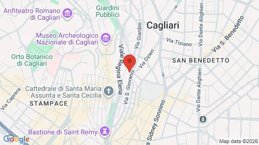 Apartments for rent i Cagliari - kort over placeringen