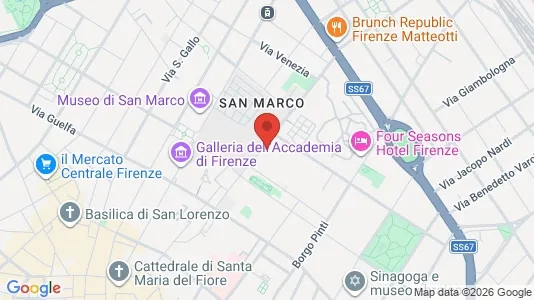 Apartments for rent i Florence - kort over placeringen
