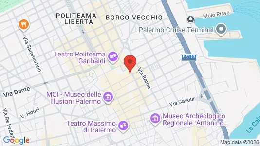 Apartments for rent i Palermo - kort over placeringen