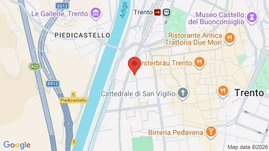 Rooms for rent i Trento - kort over placeringen