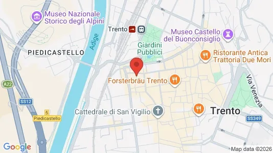 Rooms for rent i Trento - kort over placeringen