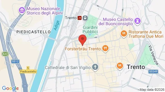 Rooms for rent i Trento - kort over placeringen