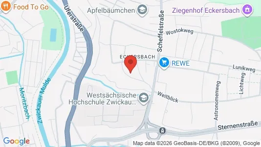 Apartments for rent i Zwickau - kort over placeringen