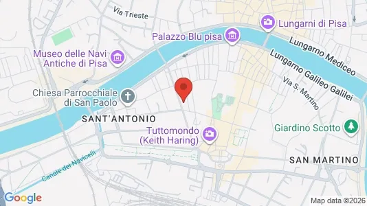 Apartments for rent i Pisa - kort over placeringen