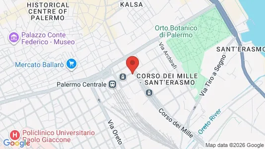 Apartments for rent i Palermo - kort over placeringen