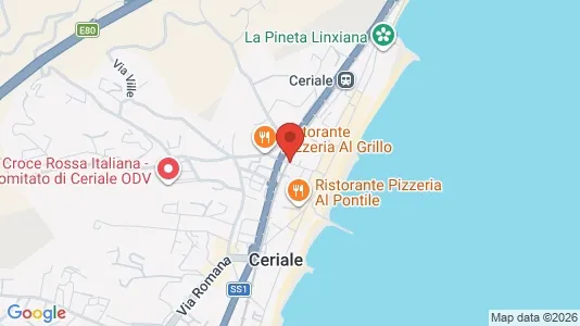 Apartments for rent i Ceriale - kort over placeringen